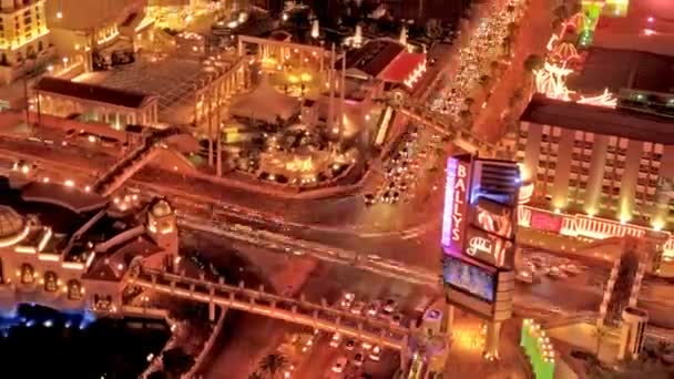 Zooming Timelapse Top Paris Las Vegas Hotel Casino Reproduction Eiffel — Stock Video