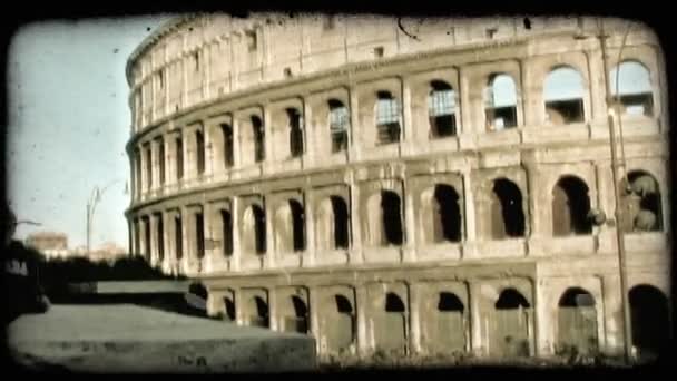 Рим Италия Кирка Май 2012 Съемка Колизея Риме Винтажный Стилизованный — стоковое видео