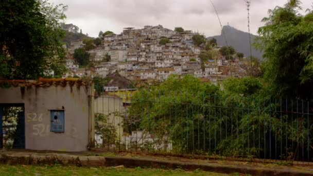 Favela Uma Colina Rio Janeiro Brasil — Vídeo de Stock
