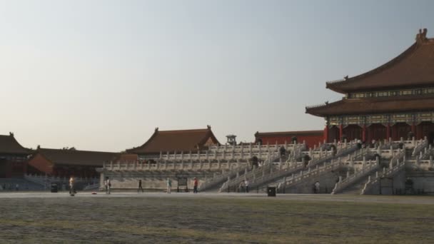 Tourists Visit Forbidden City Complex China — Stock Video