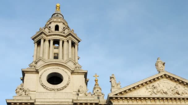 Střední Timelapse Věž Katedrály Staré Paul Londýně — Stock video