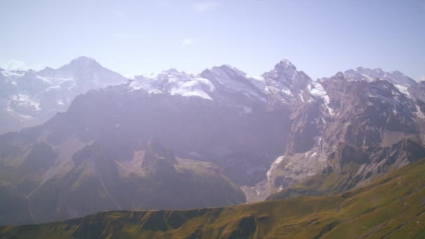 Atış Sviçre Karla Kaplı Dağ Statik — Stok video