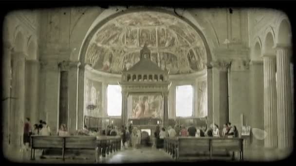 Italy Circa May 2012 Shot Artwork Tope Ceiling Cathedral Italy — Stock Video