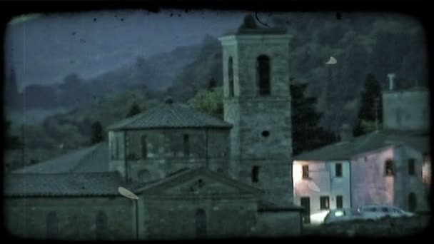 Lövés Alkonyatkor Város Olaszországban Vintage Stilizált Videoklip — Stock videók