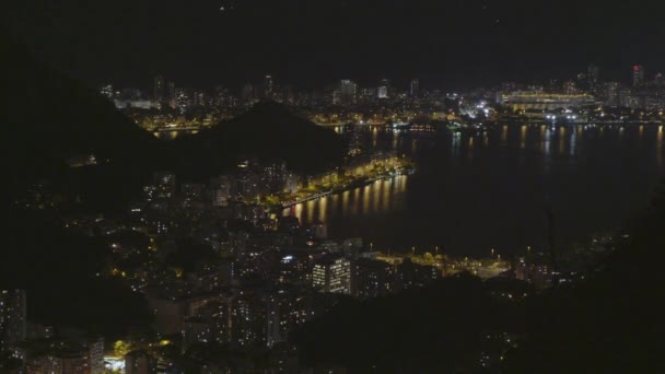 Sped Night Footage Avenida Das Nacoes Unidas Rio Janeiro Brasil — Vídeo de Stock