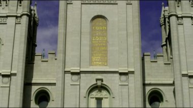 Salt Lake City Mormon tapınağının yüzünü yukarı yatırın