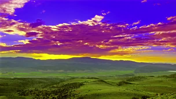 Time Lapse Záběr Západ Slunce Nad Fishlake National Forest Utah — Stock video