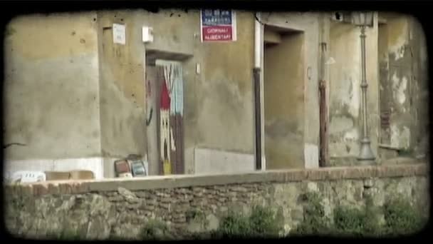 ローマ イタリア 2012年5月 イタリアの建物の側面のショット ヴィンテージ様式化ビデオクリップ — ストック動画