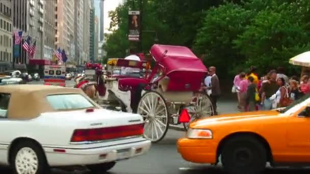 New York Usa Circa 2015 Uitzicht Een Straathoek New York — Stockvideo