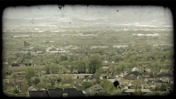 Brede Shot Van Bevolkte Groene Utah Valley Met Prachtige Wasatch — Stockvideo