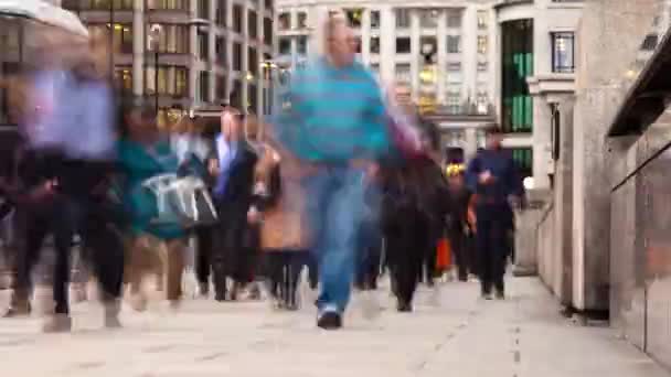 Londres Reino Unido Circa Outubro 2011 Tiro Time Lapse Pessoas — Vídeo de Stock