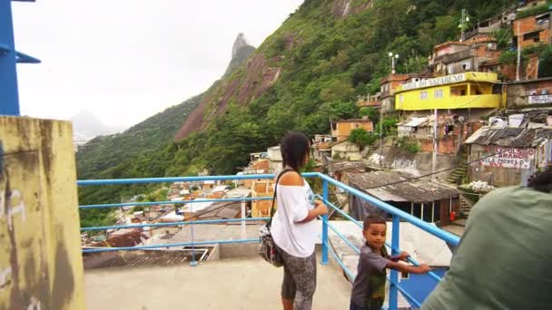 Rio Janeiro Brasile Giugno 2013 Tracciamento Girato Ampio Balcone Con — Video Stock