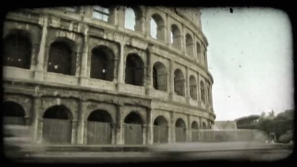 Tijd Lapse Shot Van Een Plaza Italië Vintage Gestileerde Videoclip — Stockvideo