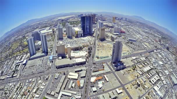 Timelapse Las Vegas Strip Casinolar Oteller Uzaktan Rating Gösterilen Stratosphere — Stok video