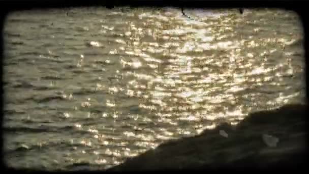 Βολή Από Την Αντανάκλαση Του Ήλιου Στον Ωκεανό Ηλιοβασίλεμα Στην — Αρχείο Βίντεο