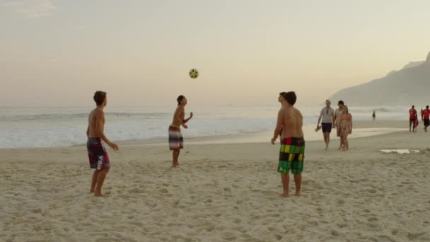 Rio Janeiro June16 2013 Slow Motion Pan Boys Standing Circle — Video