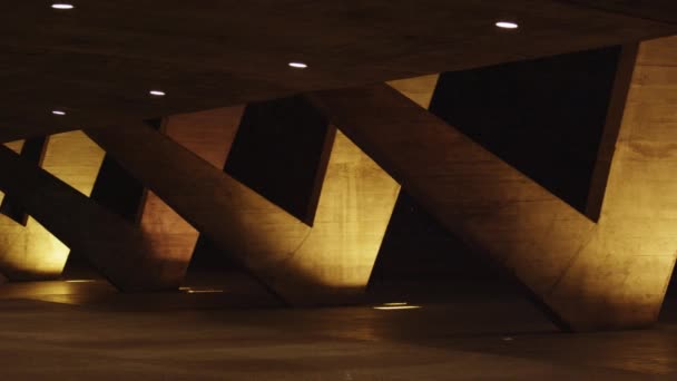 Modernes Gebäude Der Nacht Rio Janeiro Brasilien — Stockvideo