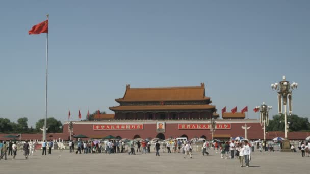 Beijing China Octubre 2012 Una Amplia Toma Plaza Tiananmen China — Vídeos de Stock