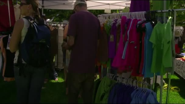 Salt Lake City Crca 2012 Jib Ditembak Orang Pasar Petani — Stok Video