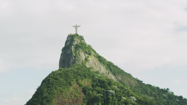 Rio Janeiro Brésil Juin 2013 Panorama Statue Emblématique Christ Rédempteur — Video