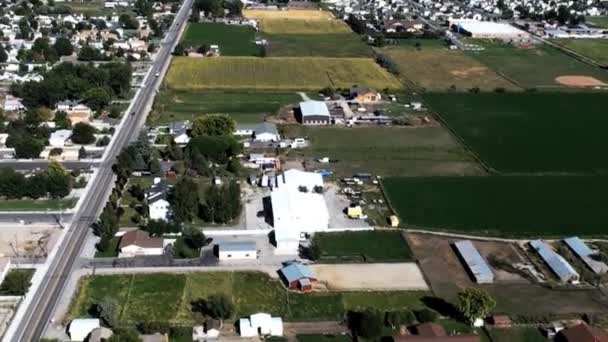 Vista Aérea Cidade Provo Das Muralhas Bairros Ruas São Visíveis — Vídeo de Stock