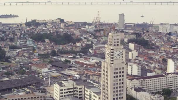 Foto Aerea Vari Edifici Rio Janeiro Brasile Presa Elicottero — Video Stock