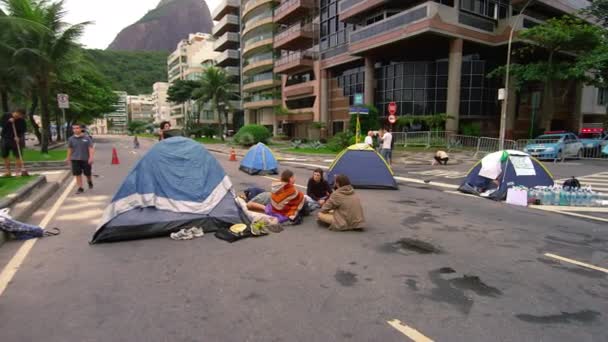 Rio Janeiro Brasilien Juni 2013 Langsame Schüsse Auf Demonstranten Auf — Stockvideo