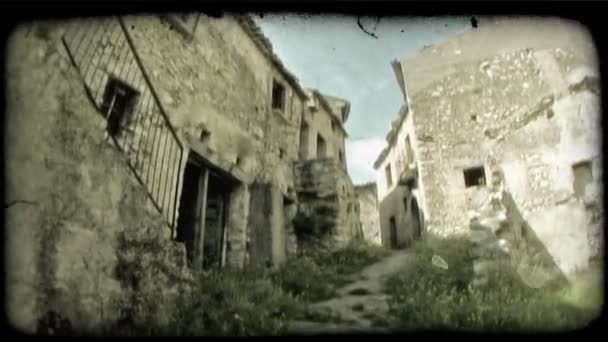 Scatto Alcuni Edifici Una Città Italiana Clip Video Stilizzato Vintage — Video Stock