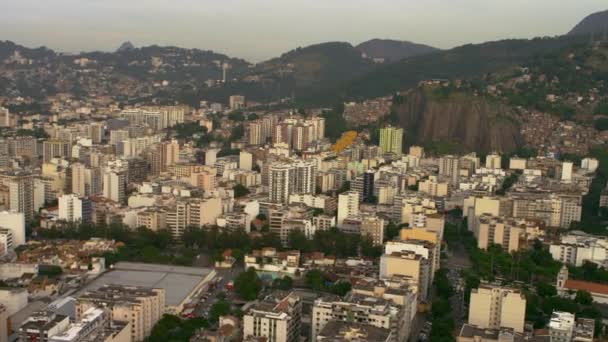 Zdjęcia Lotnicze Rio Janeiro Highrise Budynków Nagranie Rejestruje Również Jak — Wideo stockowe