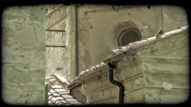 Háztetőre Olaszországban Több Lövés Vintage Stilizált Videoklip — Stock videók