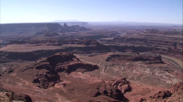 Vue Lointaine Vaste Paysage Désertique — Video