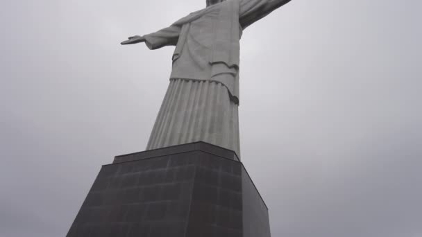 ジャネイロ 2013 コルコバードのキリスト像コルコバード山の頂上で — ストック動画