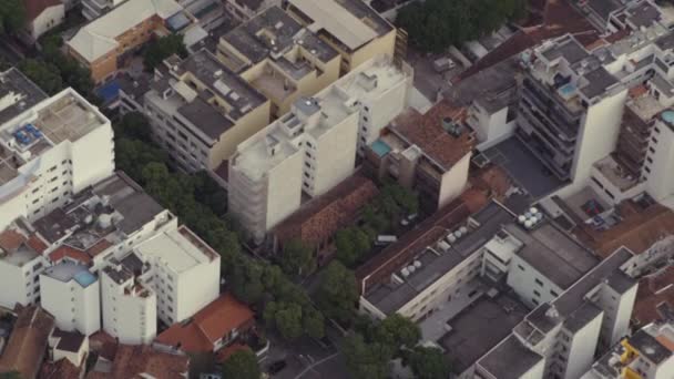 Filmato Aereo Rallentatore Della Città Rio Janeiro Brasile Girato Elicottero — Video Stock