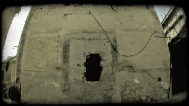 Zdjęcia Budynku Ruiny Miasta Włoszech Starodawny Stylizowane Klip Wideo — Wideo stockowe