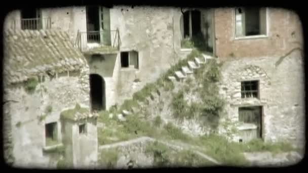 Strzał Kilka Ruin Włochy Starodawny Stylizowane Klip Wideo — Wideo stockowe