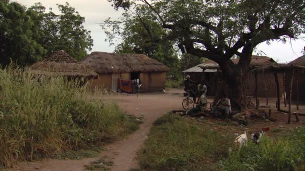 Ampla Foto Uma Pequena Aldeia África — Vídeo de Stock