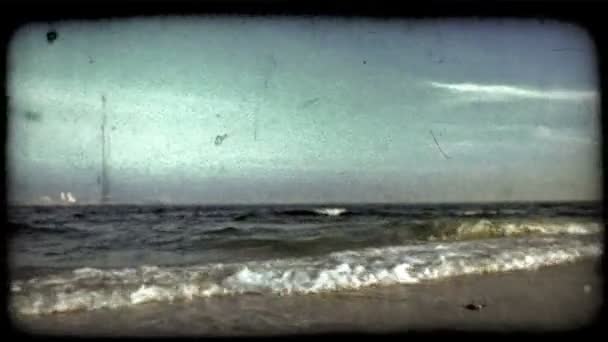 Нахилити Вниз Постріл Хвиль Прокатки Сумно Єднані Арабські Емірати Берег — стокове відео