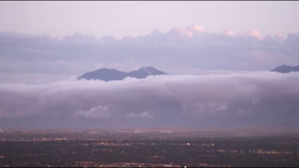 Pan Nubes Gruesas Que Cuelgan Sobre Salt Lake City Utah — Vídeos de Stock
