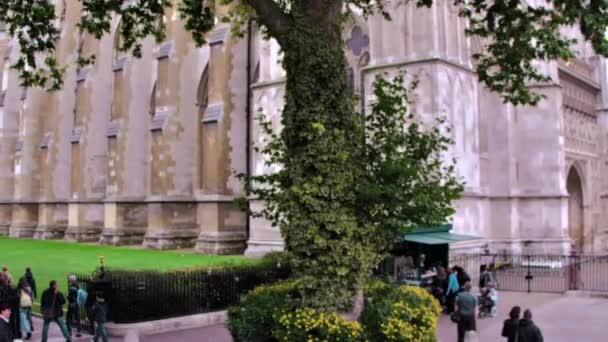 Londra Ngiltere Ekim 2011 Seyahat Yüksek Görüş Açısı Westminster Abbey — Stok video