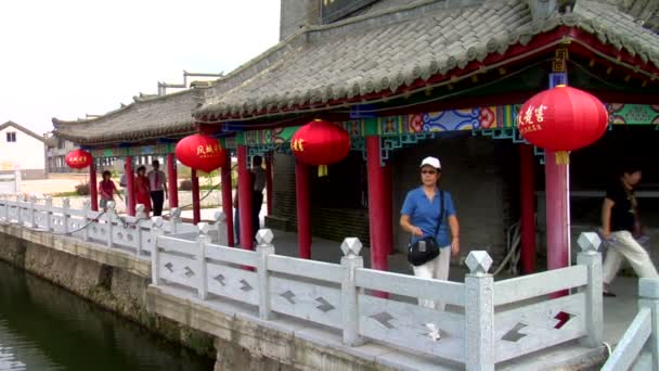 China Octubre 2012 Vista Panorámica Del Puente Libertad Río — Vídeos de Stock