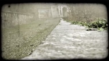 Zaman atlamalı bir geçit İtalya'nın. Vintage stilize video klip.