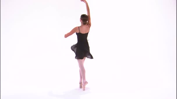 Aufnahme Einer Tanzenden Ballerina — Stockvideo