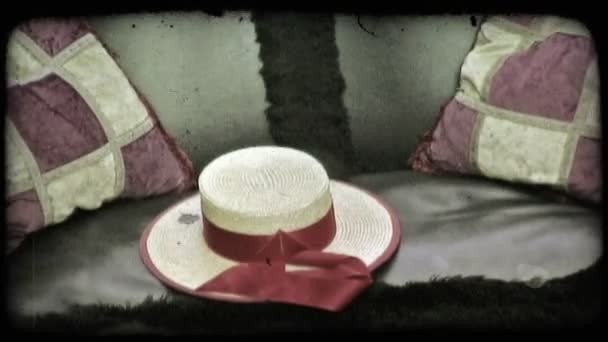 Στατικό Πλάνο Του Γονδολιέρης Ένα Καπέλο Για Την Έδρα Του — Αρχείο Βίντεο