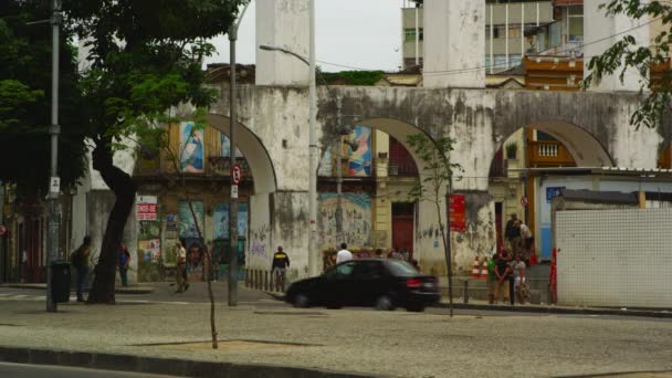 Rio Janeiro Brasilien Juni 2013 Statisk Bild Gatan Rio Janeiro — Stockvideo