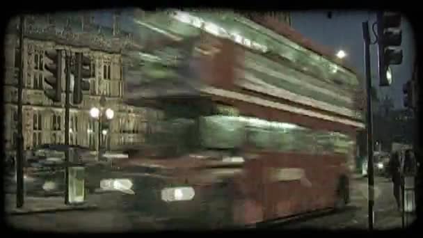 London Great Britain Circa 2011 Time Lapse English Double Decker — Stock Video