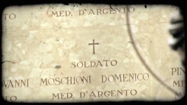 Pan Prawo Shot Pomnika Katedrze Włoski Starodawny Stylizowane Klip Wideo — Wideo stockowe