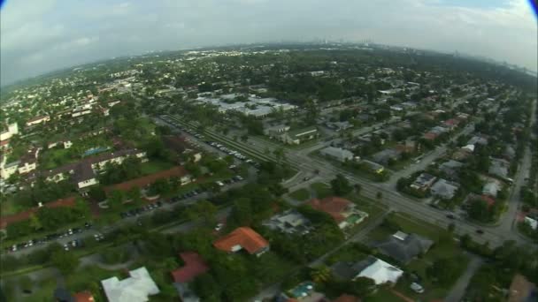 Снимок Воздуха Жилом Районе Майами — стоковое видео