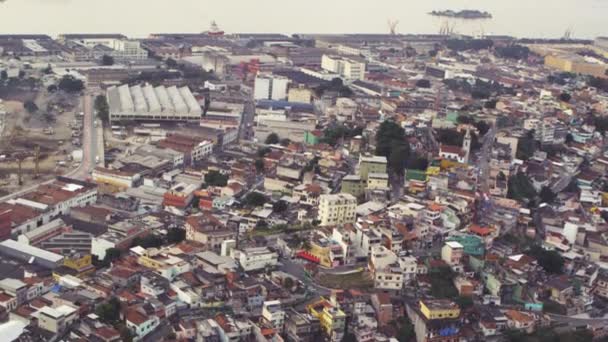 Filmato Aereo Rallentatore Della Città Rio Janeiro Brasile Girato Elicottero — Video Stock