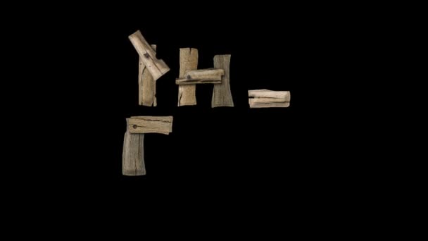 Wooden Planks Iron Nails Form End Verticle Background Disassemble — Stock Video