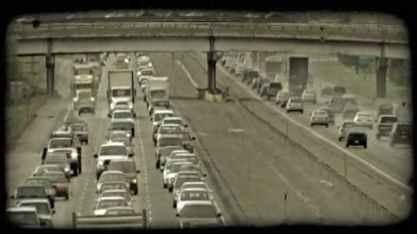 Time Lapse Traffico Congestionato Lungo Autostrade Cittadine Direzioni Opposte Che — Video Stock